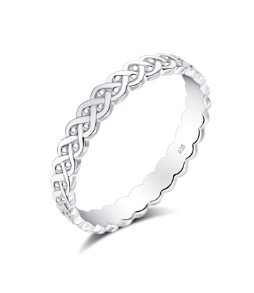 Braid Designed Silver Ring NSR-3933